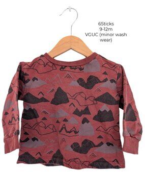 6 Sticks‎ Mountain Range Long Sleeve Shirt 9-12m